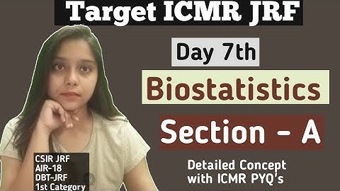 Biostatistics Day 7th ICMR-JRF 2021
