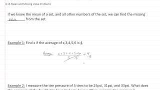 Auto 4.1b Mean and Missing Value Problems