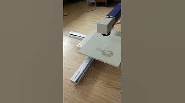 Fiber laser marking machine with moving table working video