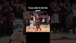 Coby White crazy shot to send it to overtime #nba #basketball #cobywhite #hornets