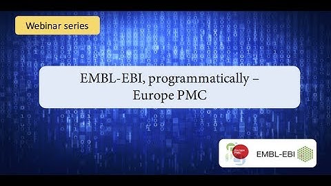 EMBL-EBI, programmatically: Europe PMC