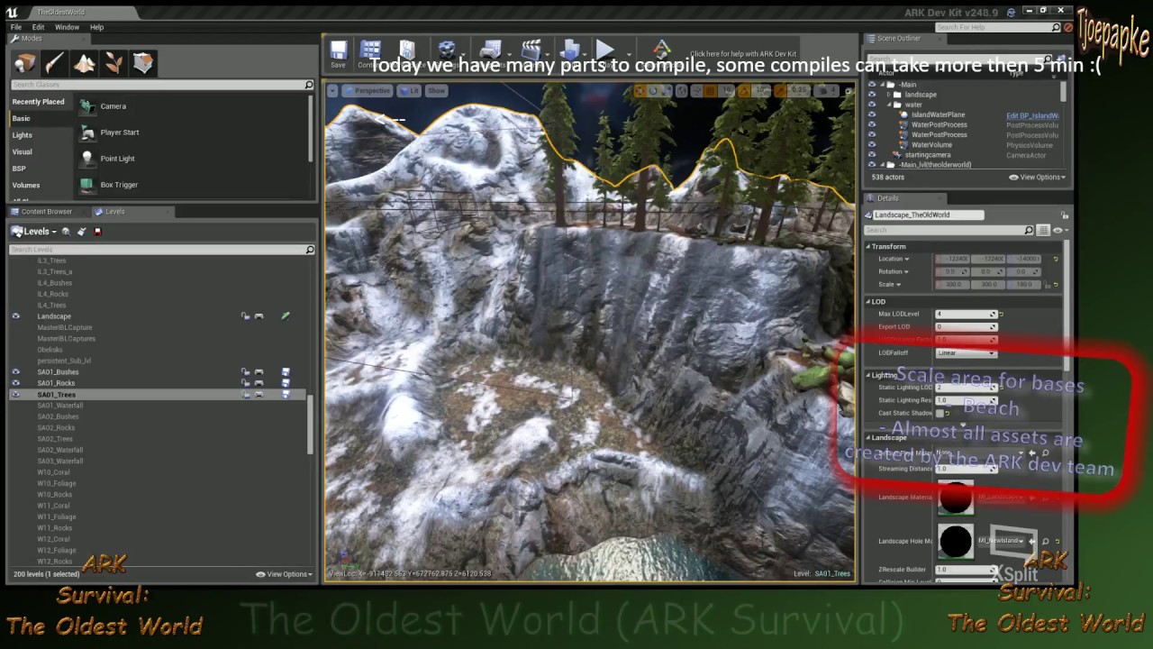 ARK : Creating Landscape/Environment MOD - The Oldest World - YouTube
