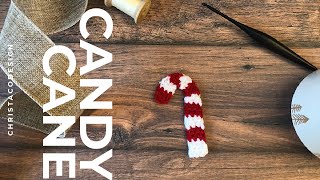 How to Crochet a Flat Candy Cane Video Tutorial Christmas Candy Cane Crochet Video