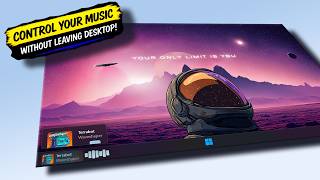 This is The Coolest TASKBAR MUSIC WIDGET with a VISUALIZER Ever!