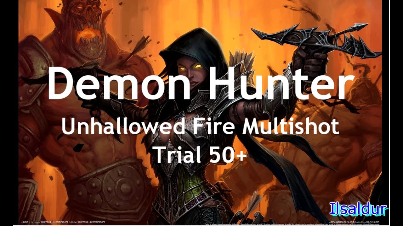 Diablo 3 2.2 - DH Unhallowed Essence Fire Multishot Build - Trials 50+