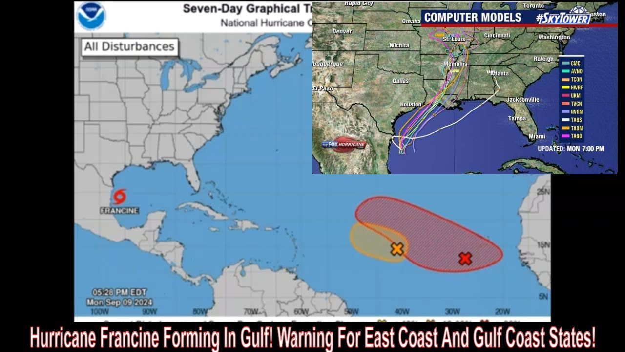 Hurricane Francine Forming In Gulf! Warning For East Coast And Gulf ...