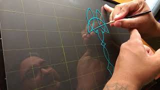 How to Pinstripe: Simple Pinstriping Design #17