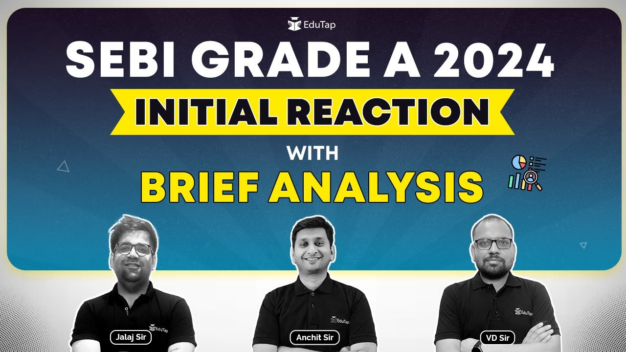 🔴SEBI Grade A 2024 Phase 1 Paper 1 Exam Analysis | SEBI 2024 Exam Level ...