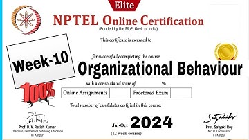 Organizational Behaviour Week - 10 Assignment Answers || NPTEL 2024