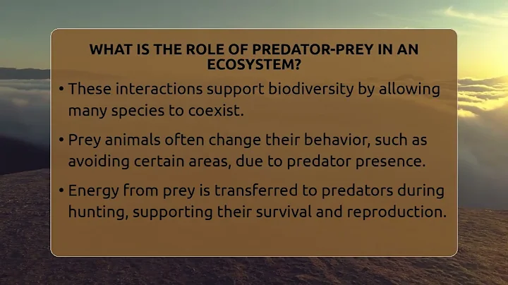 What Is The Role Of Predator-prey In An Ecosystem? - Ecosystem Essentials