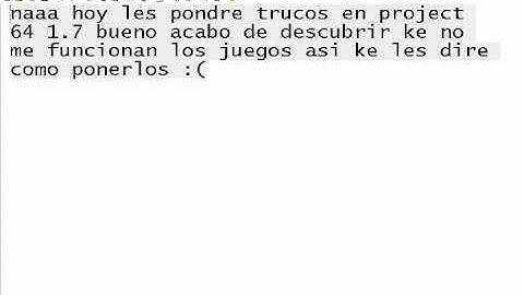 trucos para project 64 1.7