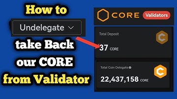 How to Undelegate CORE || How to take Back Our Core from Validator in Metamask | Satoshi CORE Mining