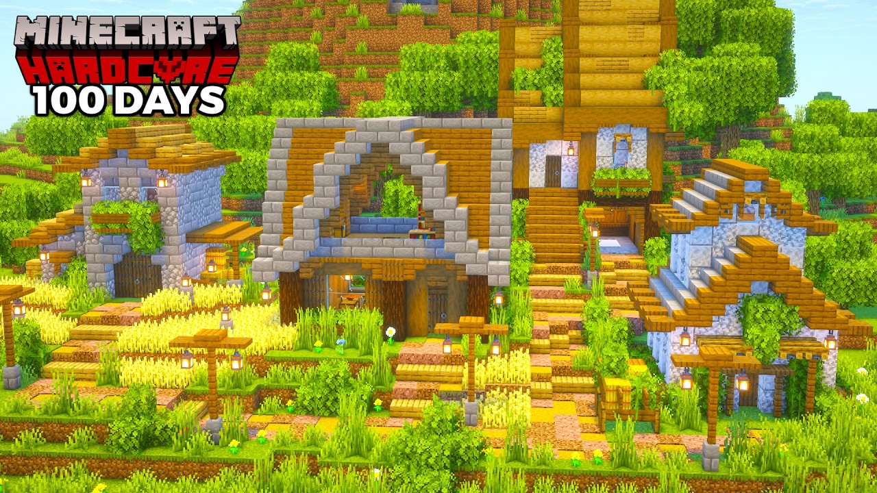 I Survived 100 Days Building A Cozy Base in Hardcore Minecraft