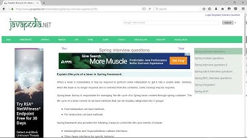Explain lifecycle of a bean in Spring framework. | javapedia.net