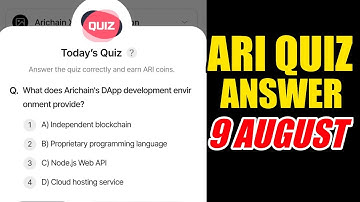 How does Arichain’s DApp development environment provide? | Ari Wallet Quiz 9 August | Ari Listing 