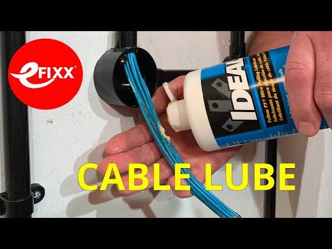 Does lube make a difference? Pulling wire through conduit with Yellow 77 from Ideal Industries.