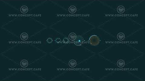 Animated HUD infographic element group of circular shapes.