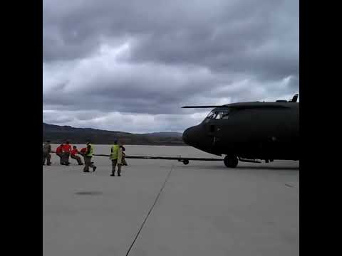 Pulling C-130 In