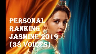 Personal Ranking - Jasmine 2019 (38 voices)