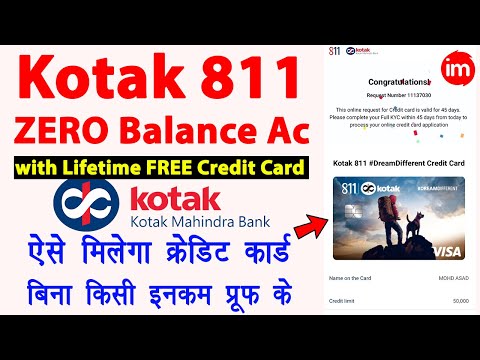 Kotak ZERO Balance Account Opening - kotak 811 credit card apply | lifetime free credit card