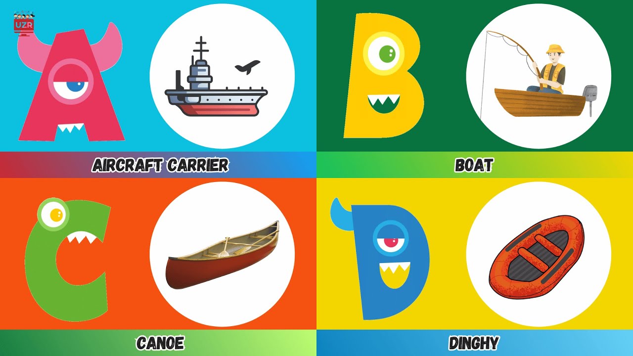 Песенка для развития речи «Водные транспортные средства от А до Я» | ABC Boats & Ships for Kids |...