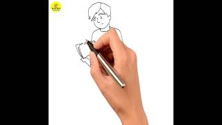 How to draw Boy reading a Book | Boy drawing #youtubeshorts #shorts  #crazykidslearning