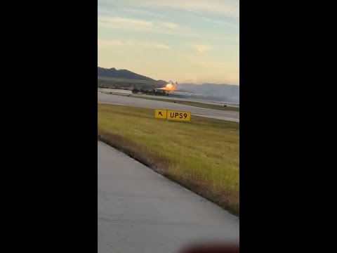 Video shows moment UPS plane caught fire, crashes at Louisville Airport
