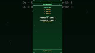 Cramer's Rule in 33 Seconds! 🎯 x=D₁/D, y=D₂/D | Class 12 #Shorts