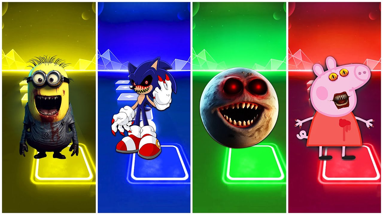 Minion exe 🆚 Sonic exe 🆚 Lunar Moon 🆚 Peppa Pig | Coffin Dance cover