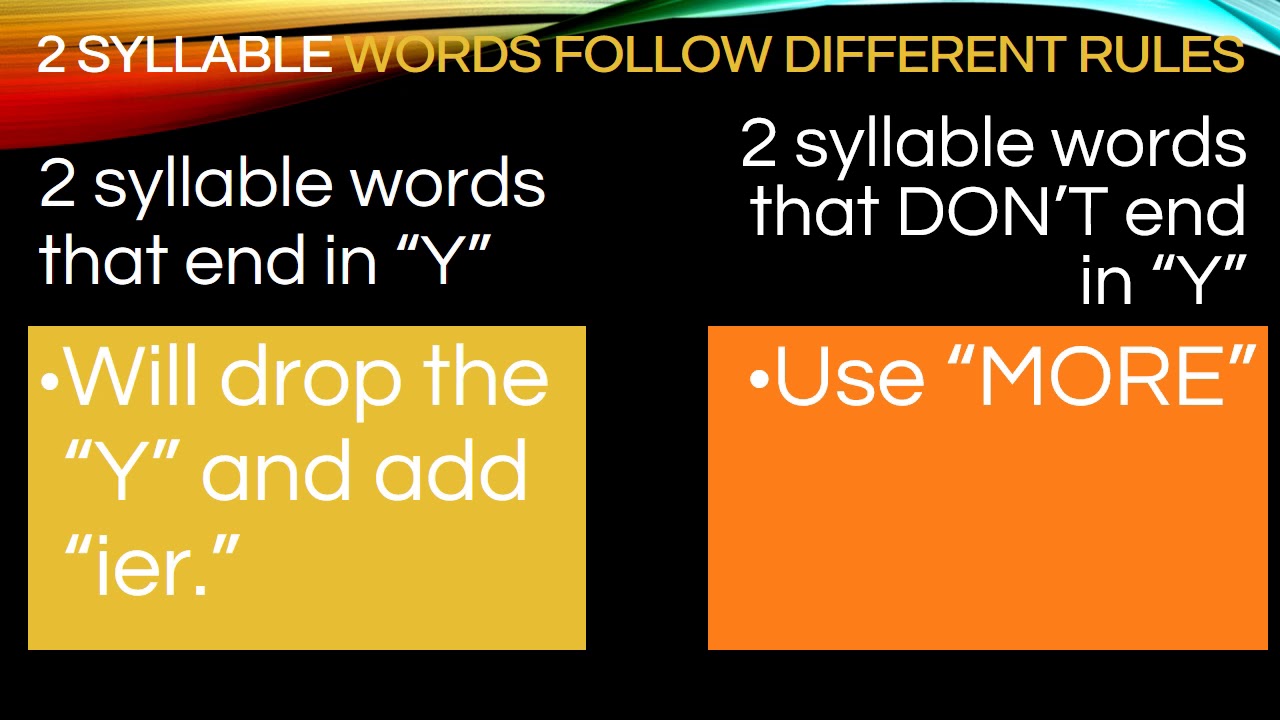 Comparative Adjectives