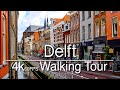 Walking in Delft, Netherlands | 4k | Natural City Sounds