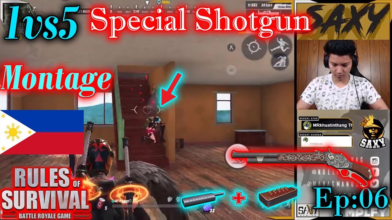 1v5! NRX Saxy 1vs5,200IQ ,ROS Most Kill Montagurvivale,Rules Of S,NRX Thai,Saxy Gaming|Ep\06