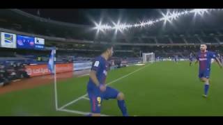 Luis Suárez Goal - Real Sociedad vs Barcelona 2-4 14/01/2018