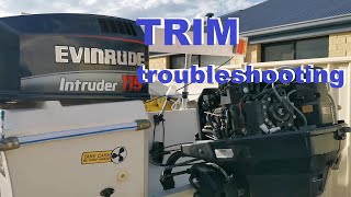 Evinrude Johnson outboard trim won't work or go up or down. How to fix this outboard motor problem