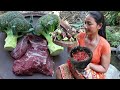 BBQ Broccoli in Beef with Peppers sauce - Cooking Broccoli with Beef for Eating delicious Ep 29