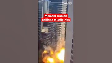 Moment Iranian ballistic missile strikes an Israeli high-rise building