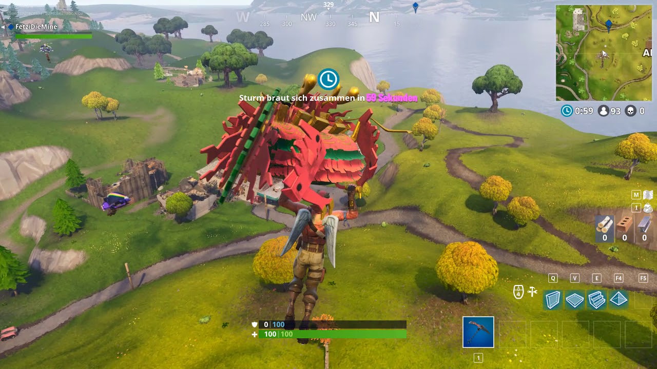 Fortnite Teich, Windmühle, Schirm Herausforderung YouTube