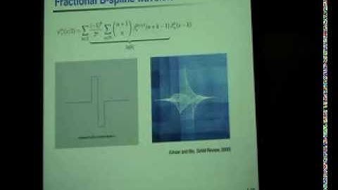 Michael Unser, Wavelets Demystified