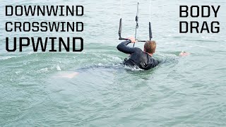 How to body drag kitesurfing