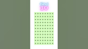 Can You Find 30? 👀🔢 #BrainTeaser