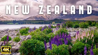 FLYING OVER NEW ZEALAND (4K UHD) - Relaxing Music With Stunning Beautiful Nature (4K Video Ultra HD)