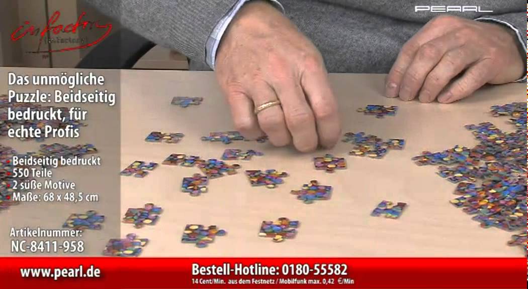 Infactory Puzzle Doppia Faccia 550 Pezzi - Il Puzzle Impossibile: Stampato Su Entrambi I Lati, 68x48.5cm, Tema Dolci, Per Professionisti