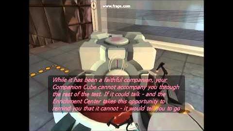 Portal- Companion Cube Glitch (Or Possible Revenge?)