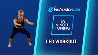 10-Minute Leg Workout 🔥 No Equipment Needed!