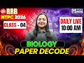 RRB NTPC 2026 | RRB Biology Paper Decode | Class 4 | by Amrita Ma'am | KGS Railway Exams