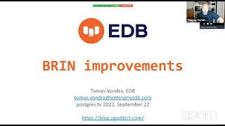 BRIN improvements – Tomas Vondra // #PostgresTV #PostgresOpenTalks