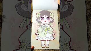 ✨ Kawaii Chibi Princess Lolita Dressup Stickerbook | Ep 3 Green Outfit #shorts