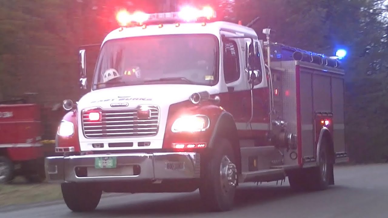 East Burke Engine 6 Responding to Fire - YouTube
