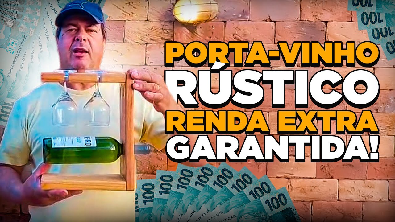 Como Fazer Porta-Vinho de Madeira Reaproveitada (Simples e Fácil de vender)