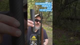 AAC ENTERPRISES PinDrop XL Carbon Fiber Can on a CZ 457 Scout